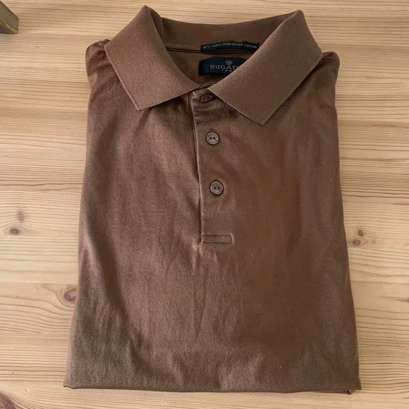 Bugatchi - Rich Brown Polo - Size L - Picture 6 of 7